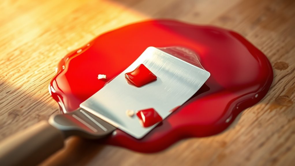 gently remove hardened wax