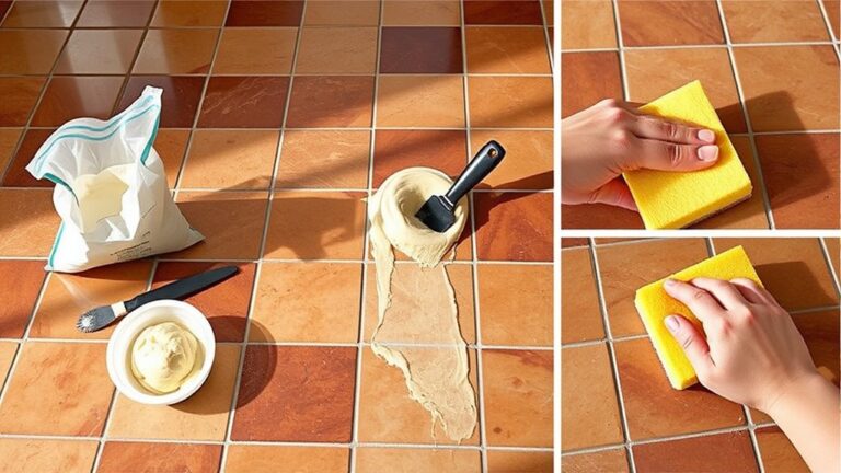grout tile floor easily