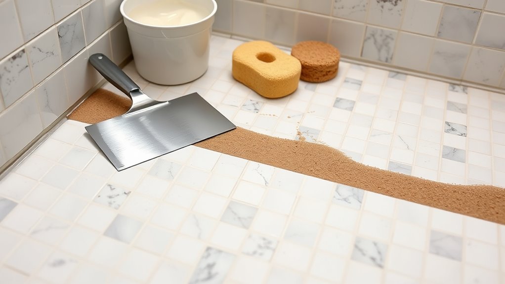 grouting shower floor guide