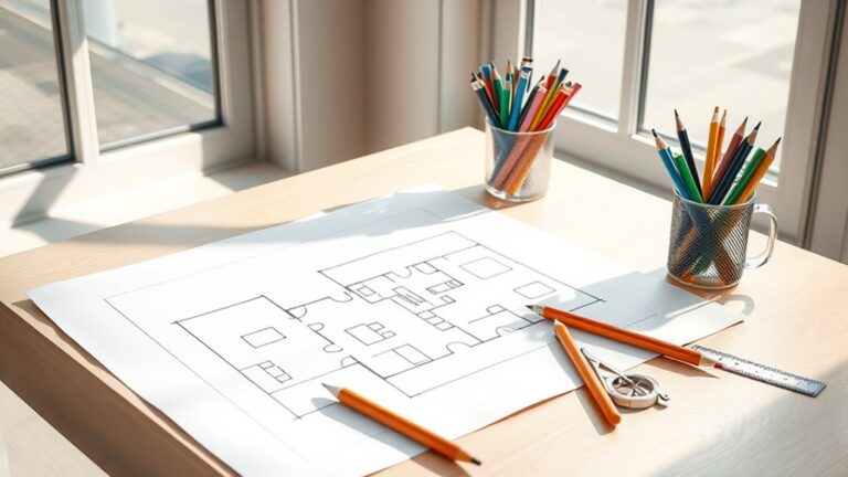 hand drawn floor plan guide