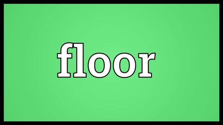 How Do You Spell Floor