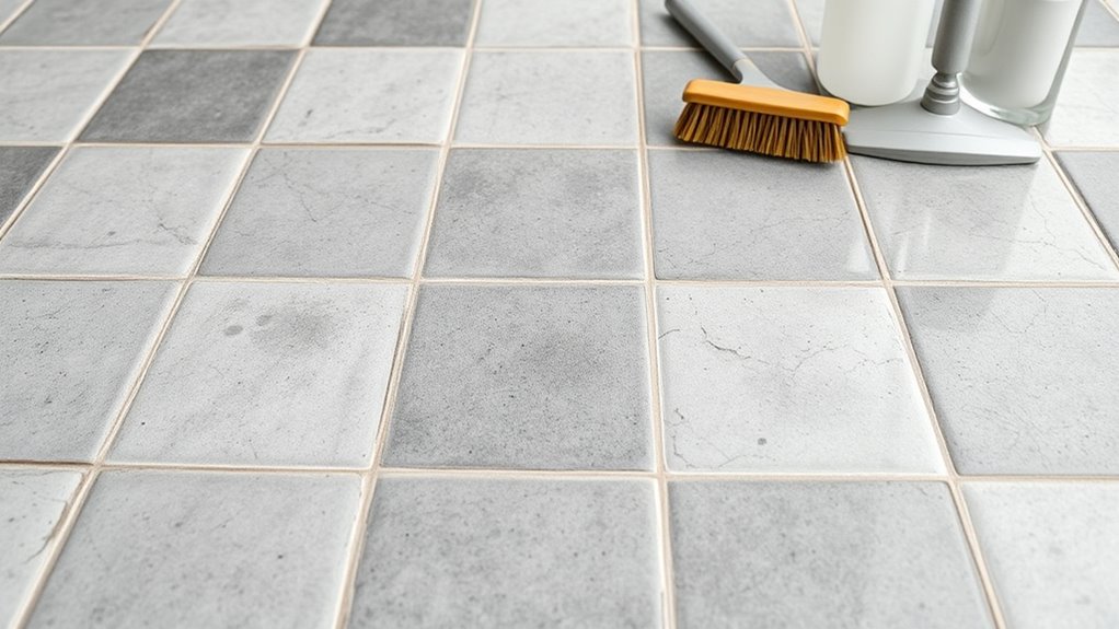 identify grout and stains