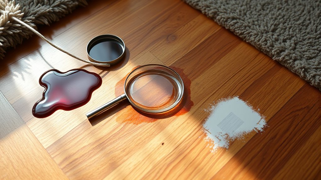 identify hardwood floor stains