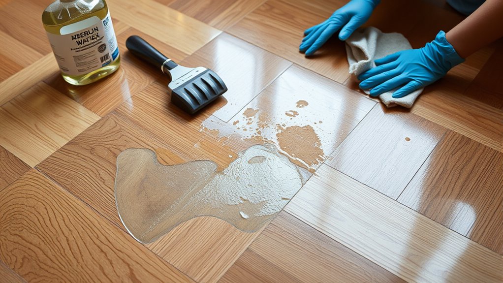 identify laminate floor wax