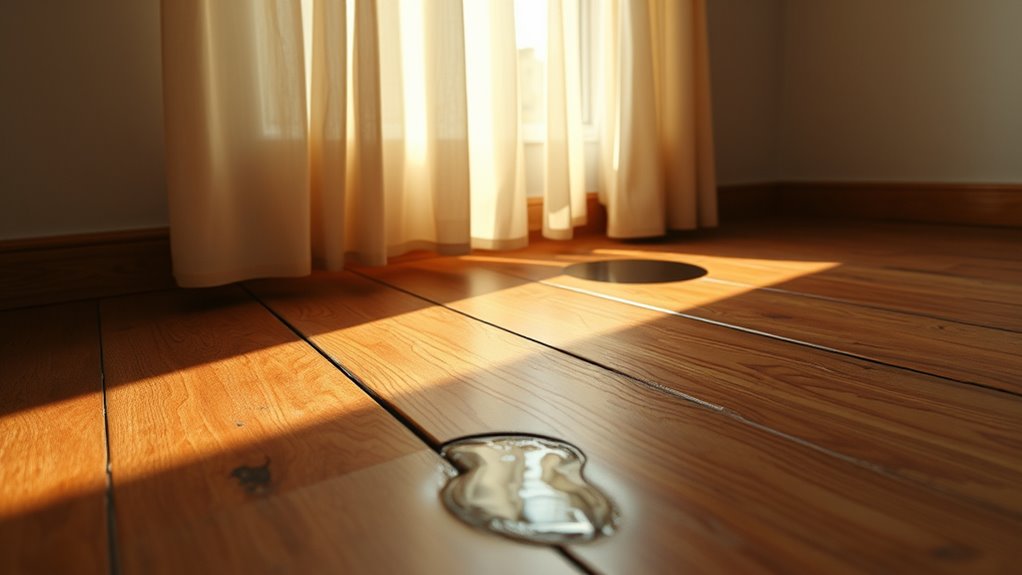 identify wood floor buckling