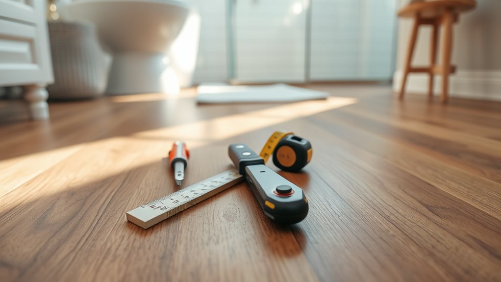 installing vinyl bathroom flooring