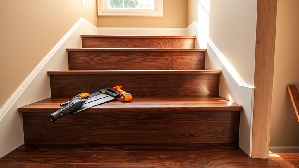 installing wood stairs flooring
