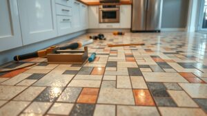kitchen floor tile installation
