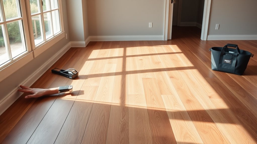 laying vinyl planks securely
