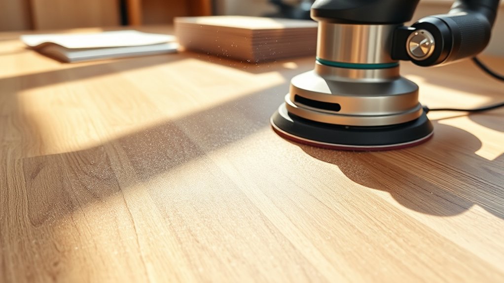 light sanding engineered wood