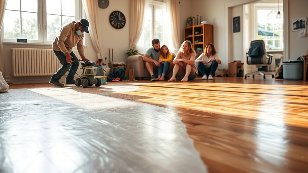 loud disruptive floor refinishing