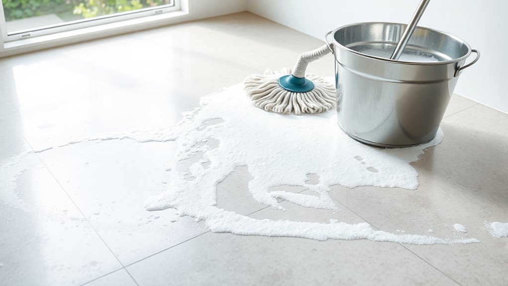 mild detergent concrete cleaning