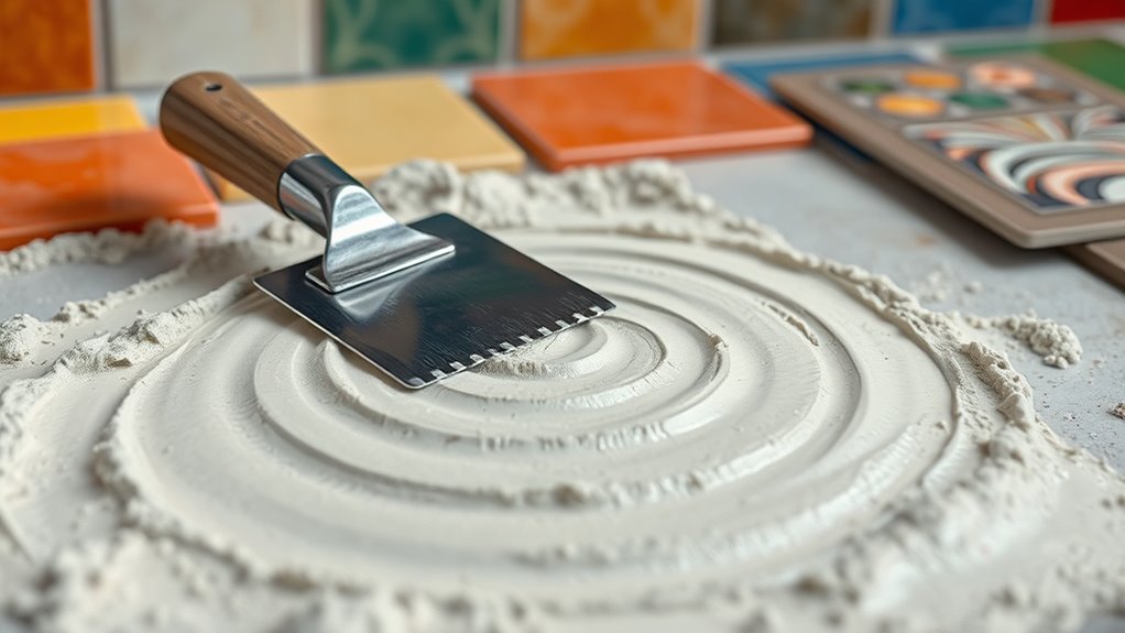 mix apply spread tile