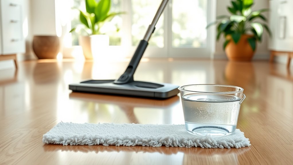 mop laminate floors carefully