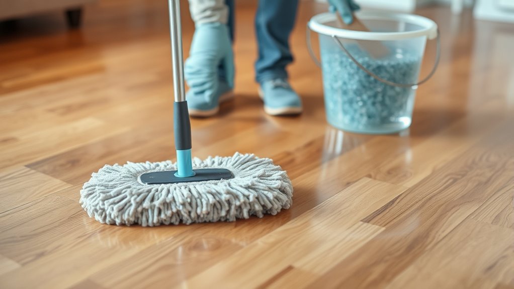 mop laminate floors gently