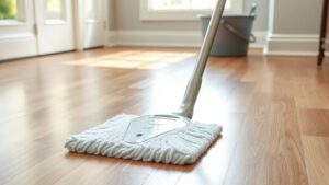 mopping laminate hardwood floors