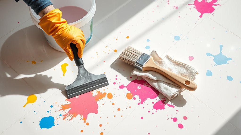 paint removal from tile