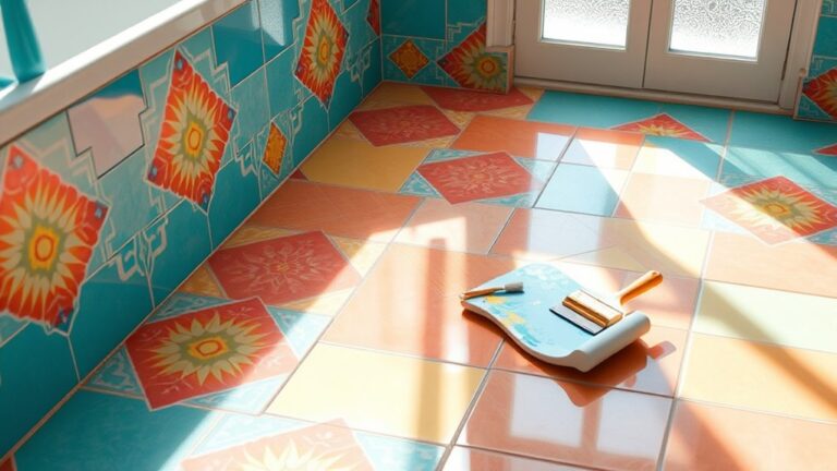 painting bathroom floor tiles