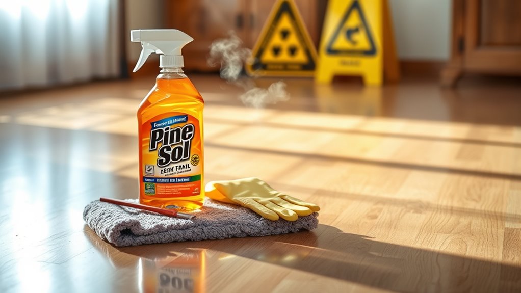 pine sol laminate cleaning precautions