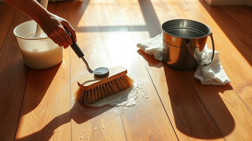 prepare and clean floors