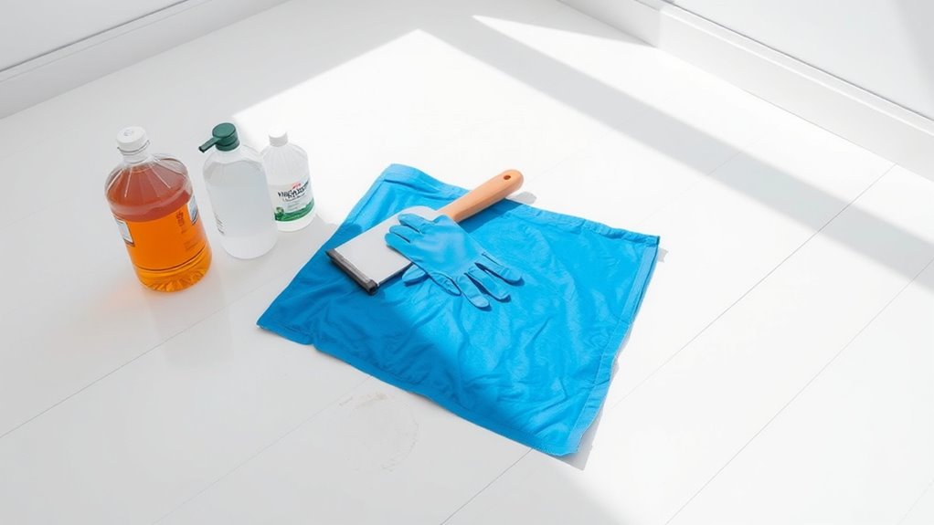 prepare area and materials