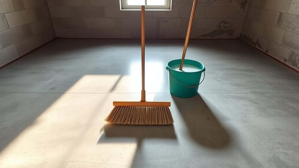 prepare basement floor thoroughly