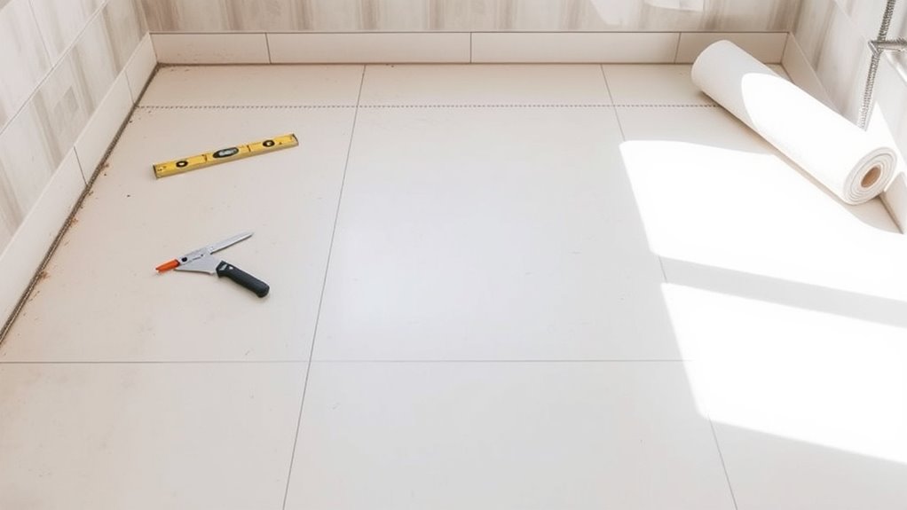 prepare bathroom subfloor carefully