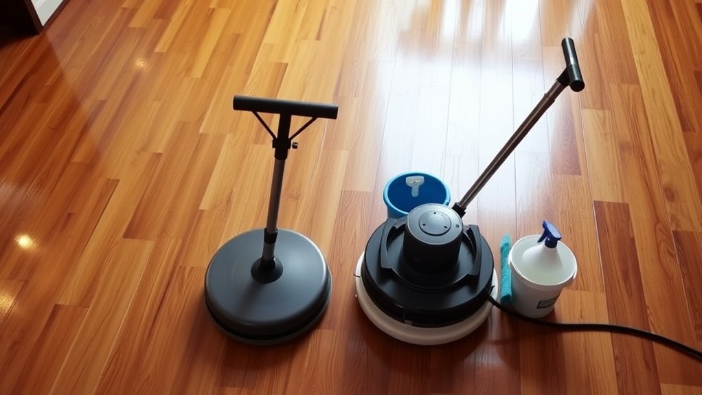 prepare floor and equipment