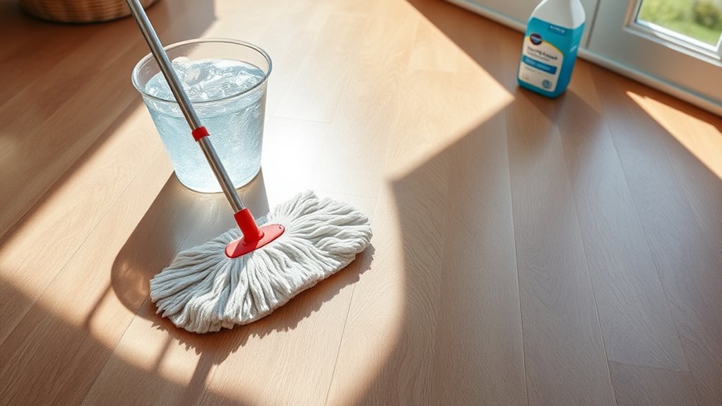 prepare floors for cleaning