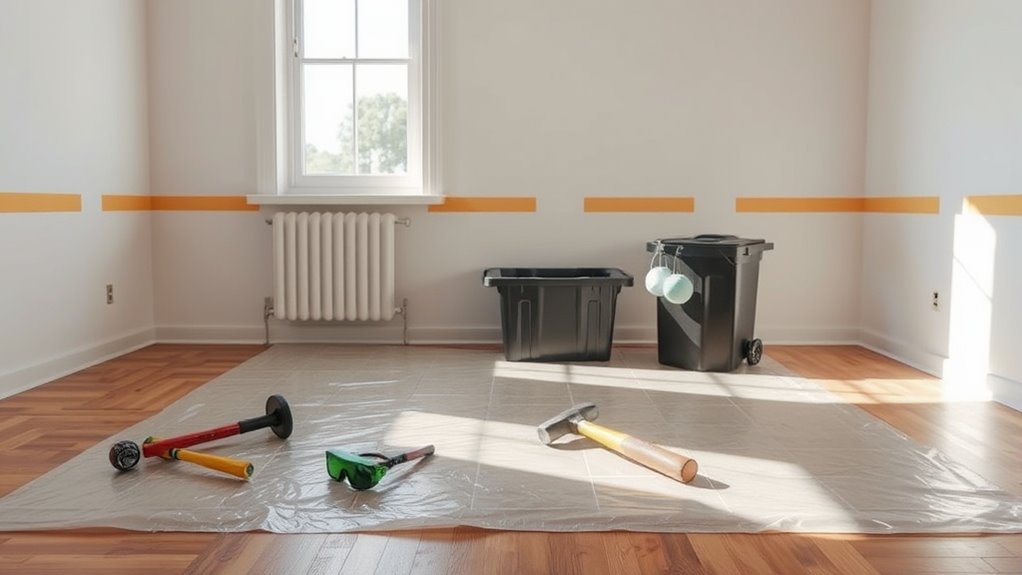 prepare work area safely