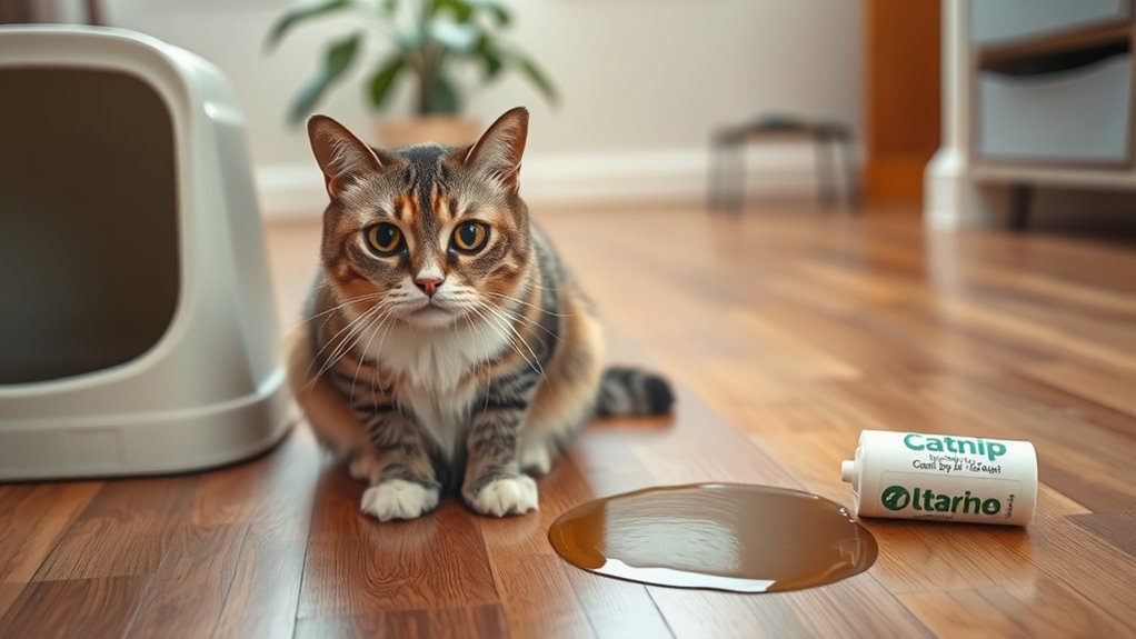prevent cat floor peeing