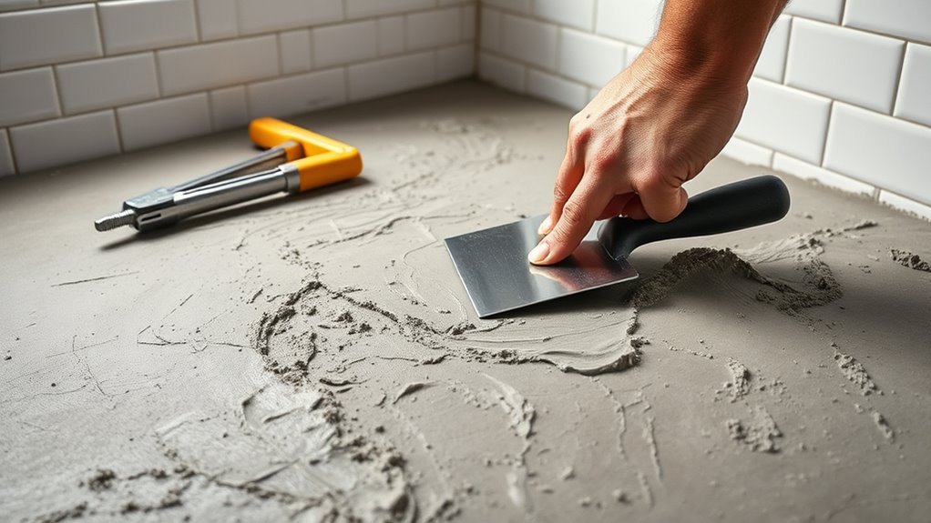 properly apply mortar bed