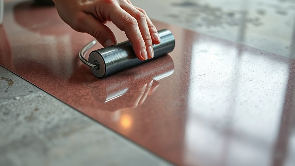 remove air bubbles carefully