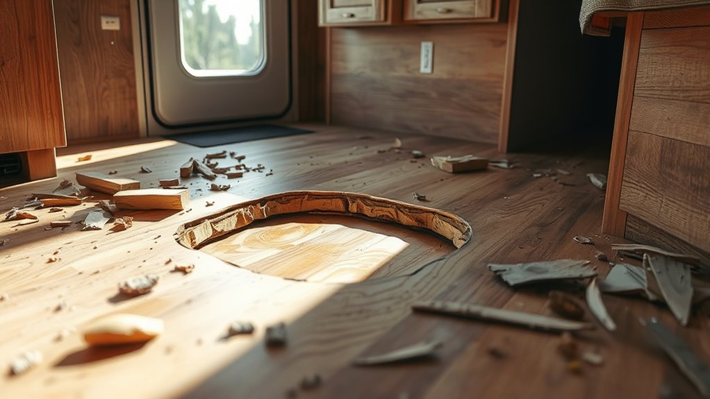 remove damaged flooring safely