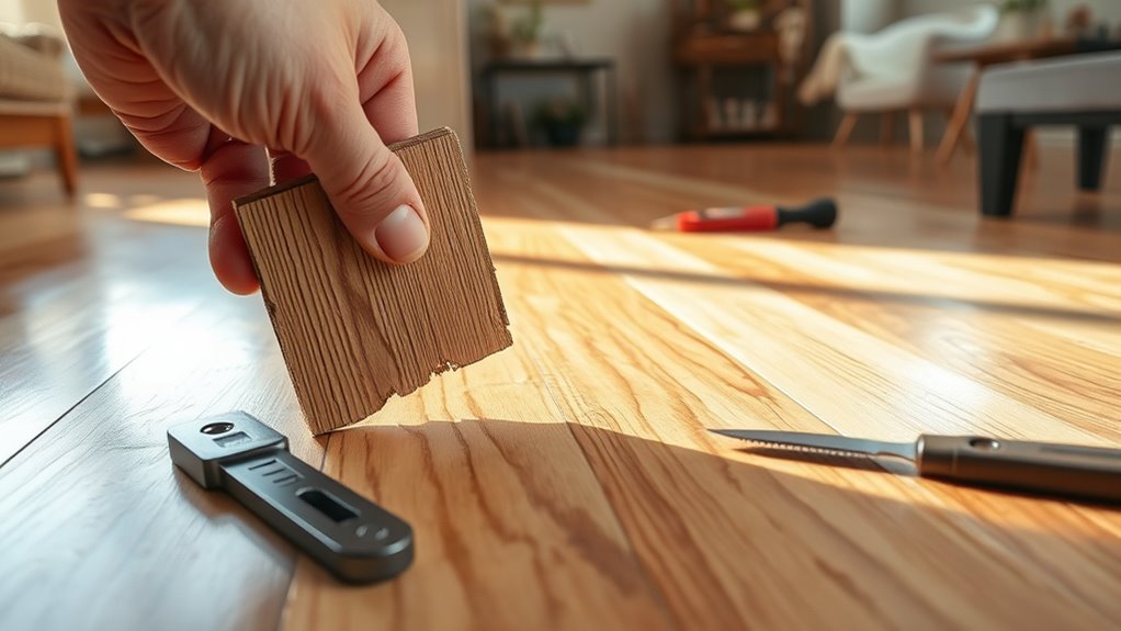 remove damaged laminate plank