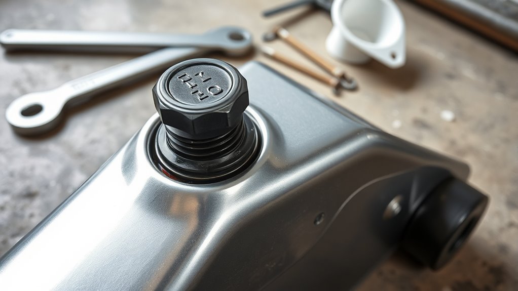 remove hydraulic fluid plug
