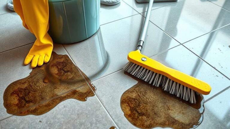 remove oil from floor