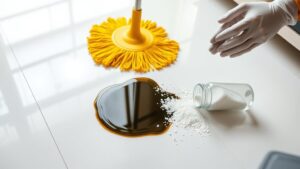 remove oil from floor