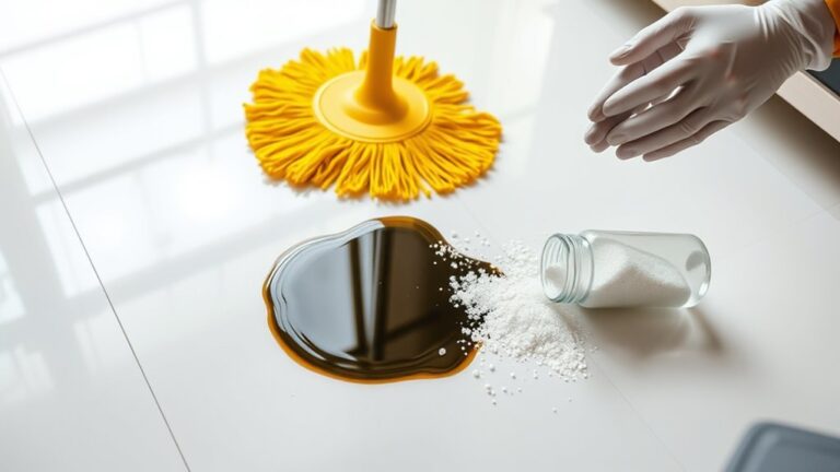 remove oil from floor