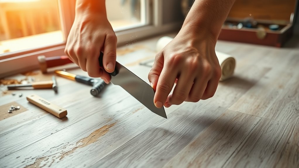remove old flooring carefully