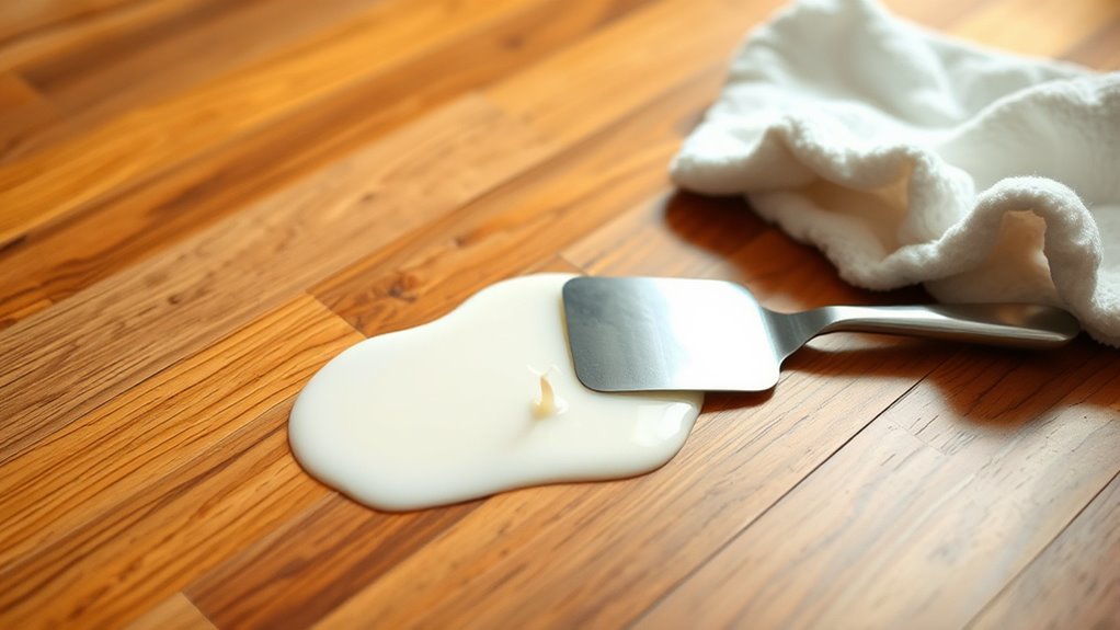 remove wax from hardwood