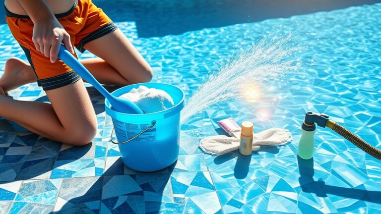 removing stains from pool