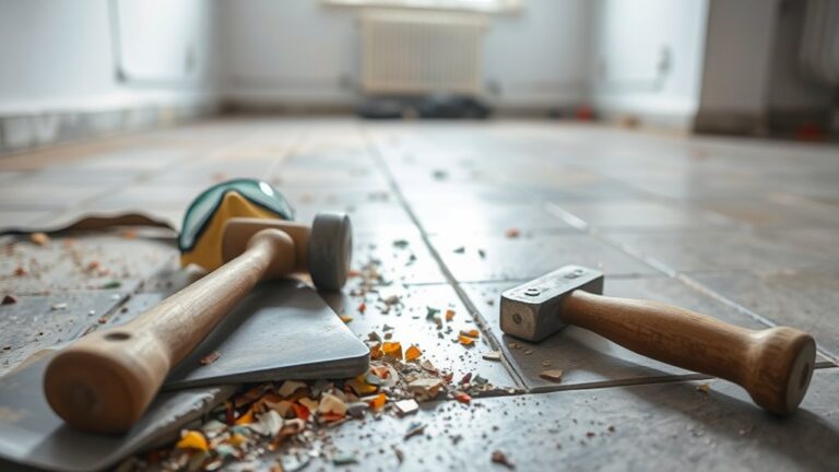 removing tile from concrete