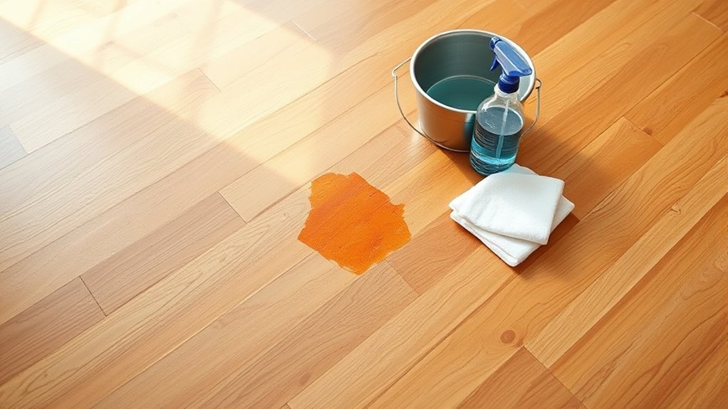 removing urine from floors