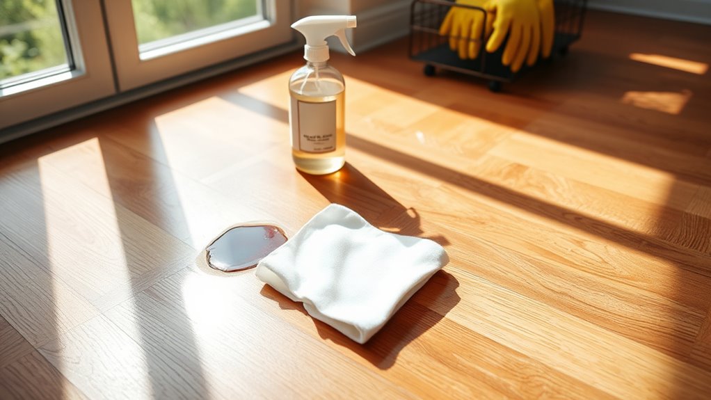 removing urine from floors