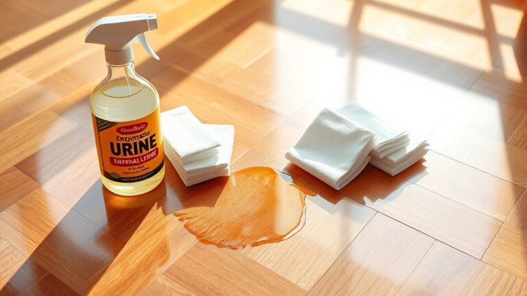 removing urine from hardwood