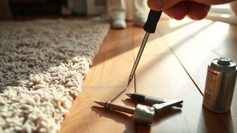 repair squeaky carpet floors