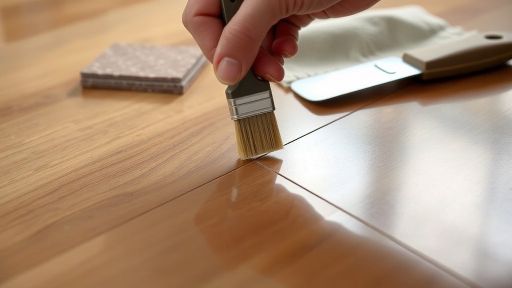 repair vinyl floor scratches