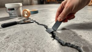 repairing basement floor cracks
