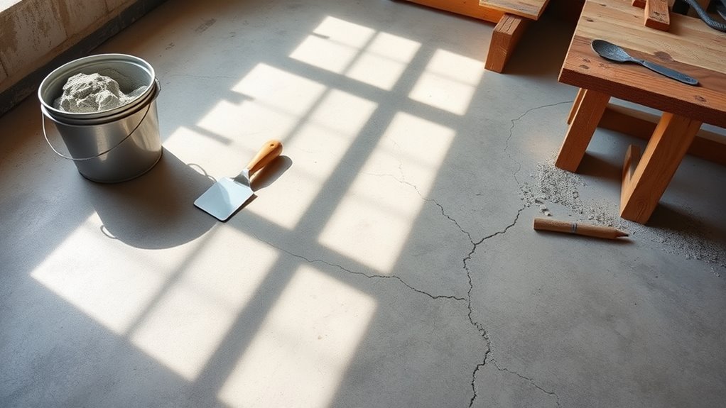 repairing cracks in concrete